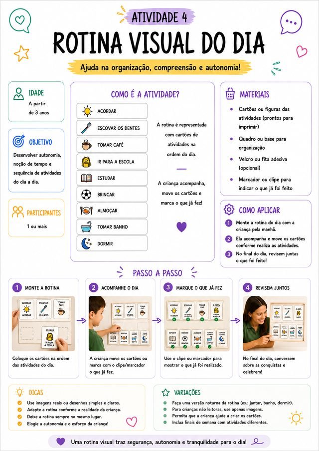 Amostra de atividade 4 do material Fala em Casa